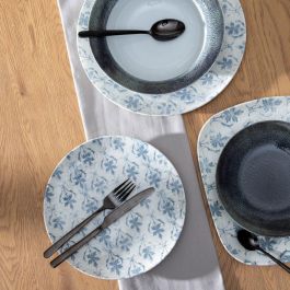 Ensaladera Azul Porcelana Cocina 25 X 25 X 6,50 cm