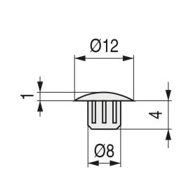 Herrajes Alk Tapa Blanca para Mina de 8mm (5.000 Unidades)
