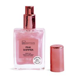 IDC INSTITUTE Aceite Corporal con Destellos Rosa 45 ml Hidratante Luminoso con Fragancia Suave para Piel Radiante y Tersa