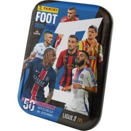 Caja metálica PANINI - Fútbol Ligue 1 2024-2025 - McDonald's - 12 bolsillos - 84 cromos