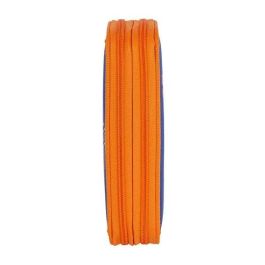 Plumier Doble Valencia Basket M854 Azul Naranja 12.5 x 19.5 x 4 cm (28 piezas)