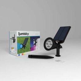 Lumisky Pack 2 Focos Solares Exteriores Impermeables 4 LED RGB 200 Lm Cabezal Giratorio 90° C