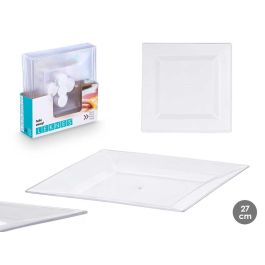 Plato Cuadrado Grande Transparente 27X27Cm Leknes (48 Unidades) Precio: 48.89000039. SKU: B1FR6PGR7H