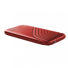 Sandisk My Passport SSD 1TB Rojo, 1050MB/s Lectura, 1000MB/s Escritura, USB Tipo C, Compatible con PC y MAC, WDBAGF0010BRD-WESN