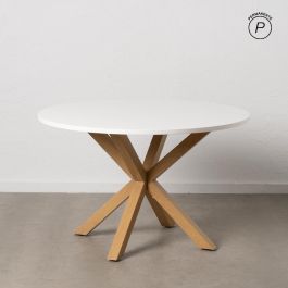 Mesa Comedor Blanco-Natural Dm-Metal 120 X 120 X 76 cm Precio: 399.905. SKU: B1HJBZFD49