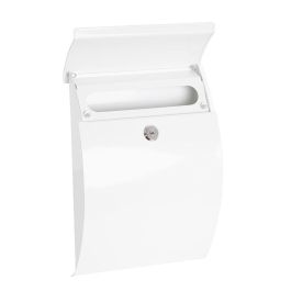 Arregui Buzón Exterior Individual Galán S (A5) Acero Galvanizado Blanco 21x7.5x29 cm | Apertura Vertical con 2 Llaves