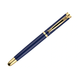 Belius Soiree Boligrafo y Estuche Color Azul Marino y Dorado Tinta Azul Punta 0,8 mm en Caja de Diseño Art Deco Elegante