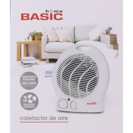 Basic Home Calefactor de Aire 1000-2000W, 13x26.5x23 cm (4 Unidades)