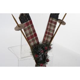 DKD Home Decor Decoración Colgante Navidad Alpina Rojo 6 x 46 x 30 cm (6 Unidades)