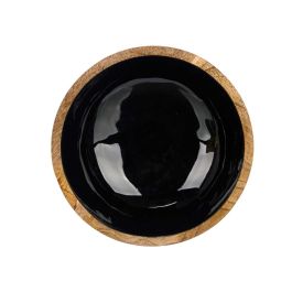Plato Hondo 20 cm Madera Mango Negro - Giftdecor (12 Unidades) Plato Hondo 20 cm Madera Mango Negro - Giftdecor (12 Unidades)