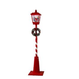 Farola Navidad Tradicional DKD Home Decor Rojo Blanco 30 x 180 x 30 cm