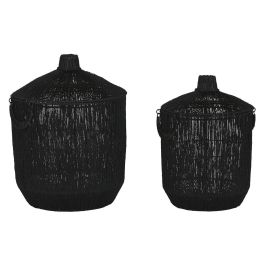 Cesta Colonial DKD Home Decor Negro 40 x 52 x 40 cm Set de 2 Precio: 111.4999996. SKU: B139C9646C