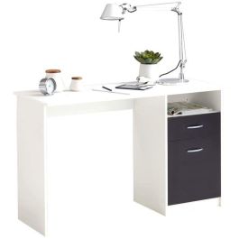 Escritorio JACKSON - Blanco P/decoración negra - L123 x H76,5 x D50 cm - Hecho en Alemania Precio: 157.49999969. SKU: B14V6PW6CF