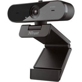 Trust TW-250 Webcam QHD 2560x1440 Enfoque Automático, Micrófonos Duales, Filtro Privacidad, Gran Angular para Videollamadas