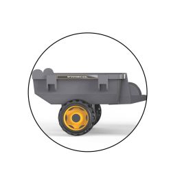 Tractor de pedal smoby más fuerte XXL + trailer - gris