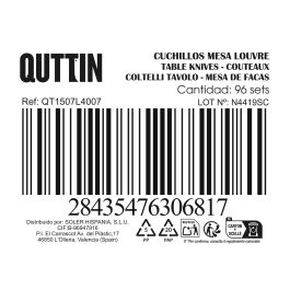 Inde Set 2 Cuchillos de Mesa "Louvre" 23.5 cm (12 Cajas)
