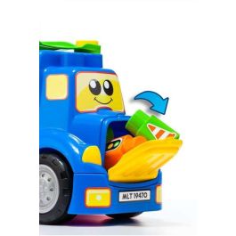 Molto Camión Portacoches 82 cm con 1 Coche y 10 Blocks, Luces y Sonidos, Pilas Incluidas, Plástico para Niños 1+ Años