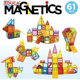 Educa Juego de Construcción Magnético Educa Magnetics 61 Pcs EDU8412668200241
