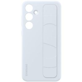 Samsung Funda Standing Grip Case para Galaxy S24+ con Soporte, Silicona, Azul Claro, Protección Resistente a Rayones
