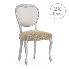 Funda para Silla Eysa JAZ Beige 50 x 5 x 50 cm 2 Unidades