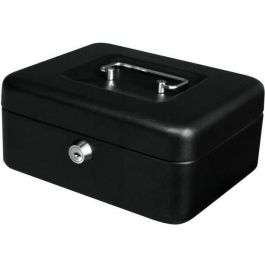 YALE Caja de dinero de seguridad con cerradura de cilindro y 2 llaves - 20 x 16 x 9 cm - Negro