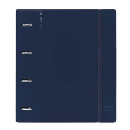 Carpeta Con Recambio Safta Din A4 Cuadro 5 mm Polipropileno Foam 4 Anillas 35 mm Azul Oscuro Carpeta Con Recambio Safta Din A4 Cuadro 5 mm Polipropileno Foam 4 Anillas 35 mm Azul Oscuro