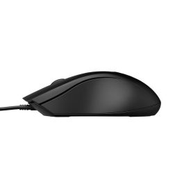 HP Mouse con Cable 100, Diseño Ambidiestro Ergonómico para Comodidad Todo el Día y Movimientos Fluidos