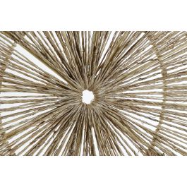 DKD Home Decor Decoracion Pared Balines Natural 0.5 x 90 x 90 cm (2 Unidades) Yute Metal