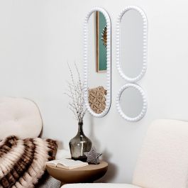 Home Deco Factory Juego de 3 Espejos Corfu Blanco