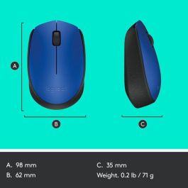 Logitech M171 Wireless Mouse, RF Wireless, Alkaline, Blue Logitech M171 Wireless Mouse, RF Wireless, Alkaline, Blue