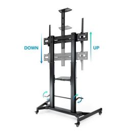 TOOQ Soporte suelo ruedas regulable "ZEUS" 60-100"