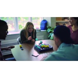 Mattel Bounce Off Pop - Out! Juego de Mesa para Familias y Niños, Desafío Contrarreloj