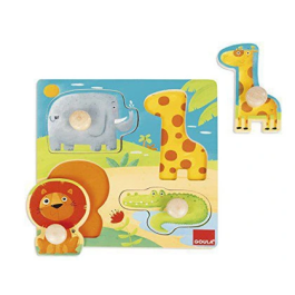 Goula Puzle Animales de la Selva para Niños Pequeños 4 Piezas de Madera a Partir de 1 Año Precio: 10.50000006. SKU: B1JJMQYKKJ