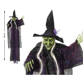 Decoración Colgante Bruja Verde Con Vestido Morado Y Sombrero 130 cm Halloween Precio: 6.50000021. SKU: B18PPFHMNG