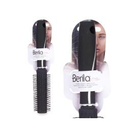 Berilo Cepillo para Cabello Rizo Siliconado Negro 4x24x4 cm Plástico y Silicona (24 Unidades)