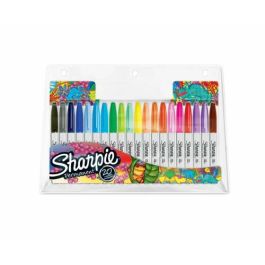 Rotulador Permanente Sharpie Fine Bolsa De 20 (Negro, Azul, Rojo, Verde, Naranja Claro, Naranja Oscuro, Lima, Amarillo, Magenta, Menta, Gris, Azul Marino, Azul Claro, Turquesa, Azul Medio, Melocotón, Rosa Fucsia, Frambuesa, Marrón, Morado) Precio: 24.58999994. SKU: B138SY3MGM