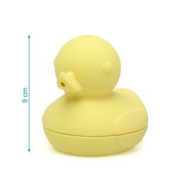 KioKids Patito de Silicona Desmontable para Baño Bebés Antimohos, Suave y Fácil de Limpiar. Juguete Amarillo para +4 Meses (9 cm)