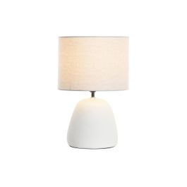 DKD Home Decor Lámpara de Sobremesa Urban Blanco Dorado 28x28x42 cm E27 50W Gres y Poliéster Precio: 48.50000045. SKU: S3043618