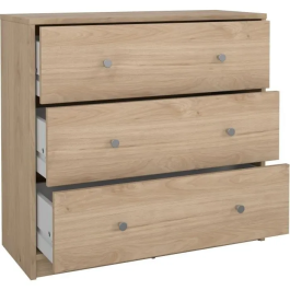 TVILUM Cómoda OREGON 70332HL Roble 3 Cajones Medidas L 72 x P 30 x H 68 cm