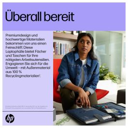 HP Funda para portátil Renew Executive 6B8Y3AA de 14 pulgadas en Negro de Poliéster, Diseñada para Trabajar