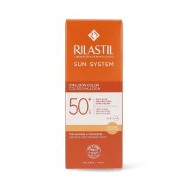 Rilastil SUN SYSTEM SPF50+ Emulsión Color 50 ml, Base de Maquillaje con Alta Protección Solar