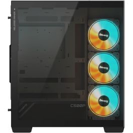GIGABYTE C500 PANORAMIC STEALTH Midi Tower PC Gaming Panorámica con Ventana Lateral Cristal Templado, Soporte ATX, USB 3.2 Gen 2, Negro
