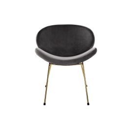 DKD Home Decor Silla Chic Terciopelo Negro Dorado 58 x 73 x 62 cm