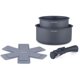 Arthur Martin Juego de 2 Cacerolas AM2984 Antiadherentes Aptas para Inducción Ø 16-20 cm con Mango Extraíble Gris Mate Precio: 41.68999945. SKU: B16QSSEGGJ