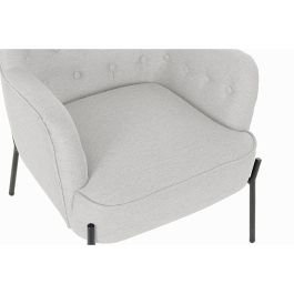 DKD Home Decor Sillón Scandi Beige y Negro Poliéster y Metal 73x79.5x65 cm Altura Asiento 43 cm Desmontable DKD Home Decor Sillón Scandi Beige y Negro Poliéster y Metal 73x79.5x65 cm Altura Asiento 43 cm Desmontable