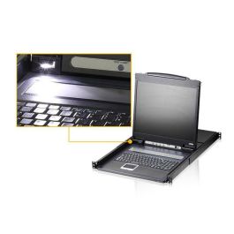 Aten CL1308 KVM Switch LCD 19 Pulgadas LED Retroiluminada 8 Puertos 1U Rack Montable USB PS/2 para 128 Ordenadores con OSD Aten CL1308 KVM Switch LCD 19 Pulgadas LED Retroiluminada 8 Puertos 1U Rack Montable USB PS/2 para 128 Ordenadores con OSD