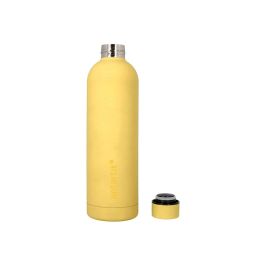 Botella Portaliquidos Antartik Isotermica Acero Inoxidable Libre De Bpa Color Amarillo 750 mL