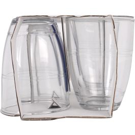 Duralex Set 4 Vasos Transparente 360Cc Colección Gigogne