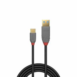 Lindy Cable USB 2.0 Tipo A a C, 2m, Anthra Line, 480Mbps, Profesional, Doble Apantallamiento, Contactos Bañados en Oro.