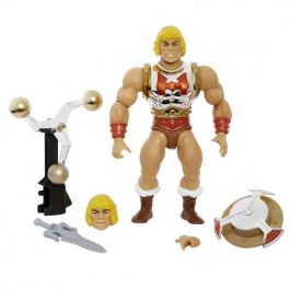 Mattel Masters Of The Universe Origins Figura He-Man Puño Volador PVC 14cm Espada Escudo Cabeza Retro